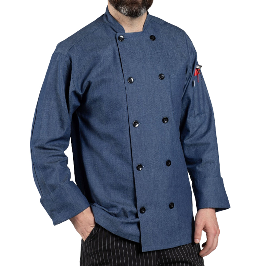 Uncommon Threads Chambray Chef Coat: UT-0405CV3